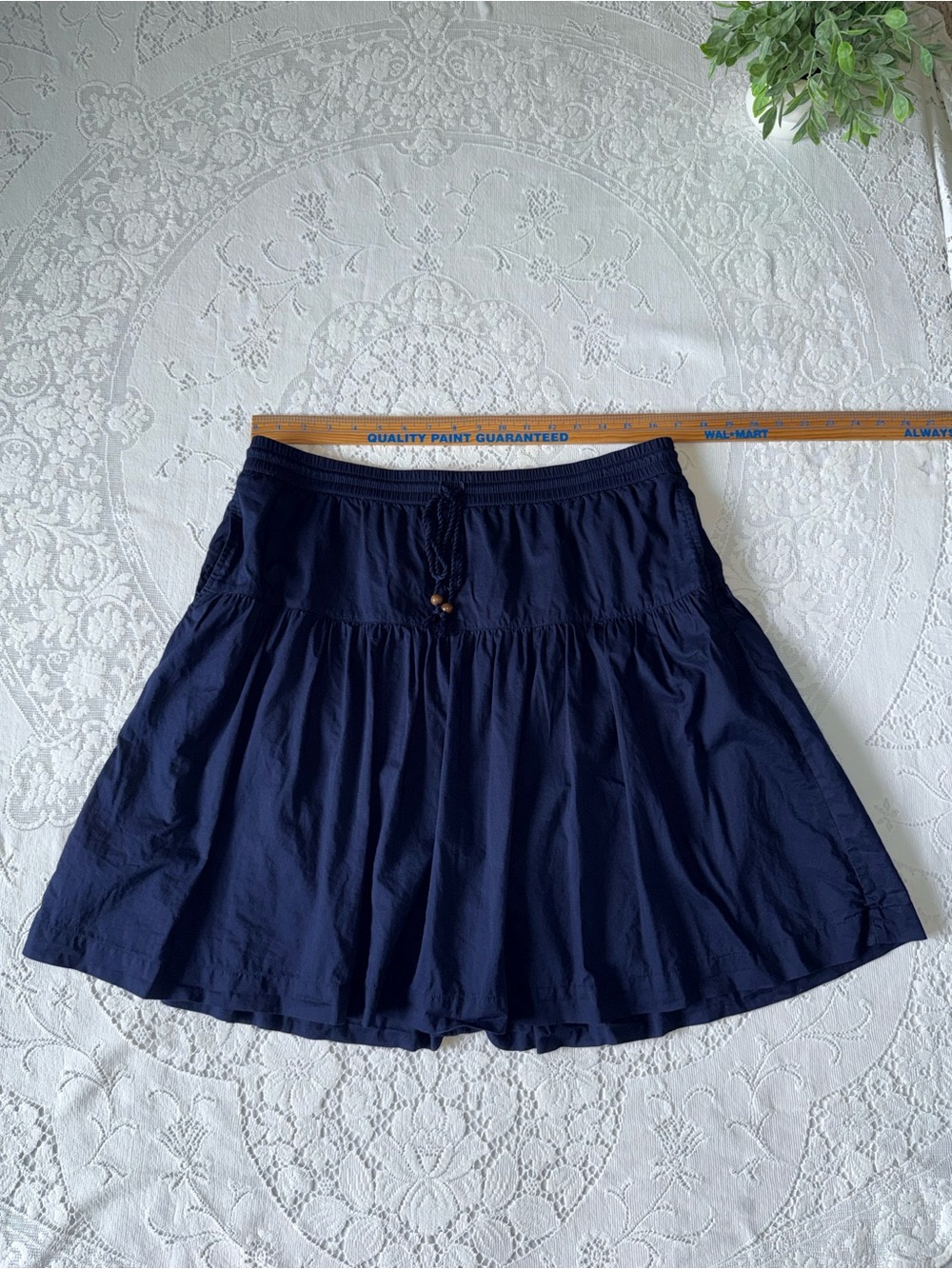 GAP Cotton Women's Navy Tiered A-Line Skirt Pull-On Comfortโ size Medium